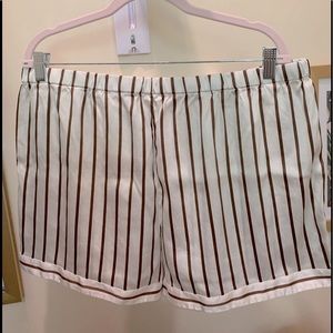Silk Striped Shorts Haven Well Within by Talbots XL NEW